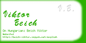 viktor beich business card